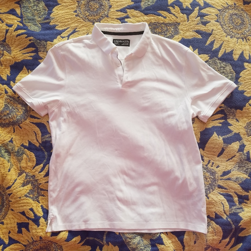White Calvin Klein Polo Shirt